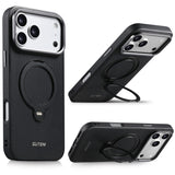 Leather Magnetic Charging Rotatable Kickstand Case for iPhone