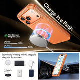 Frosted Magnetic Shockproof with Belt Clip Case for iPhone