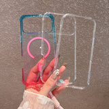 Two-Tone Gradient Magnetic Lanyard Phone Case for IPhone