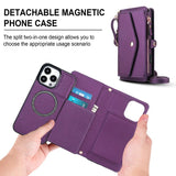RFID Blocking Magnetic Charging Leather Wallet Case for iPhone
