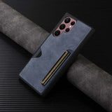 Retro Card Leather Phone Case for Samsung