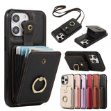 RFID Blocking Ring Holder Wallet Case for iPhone