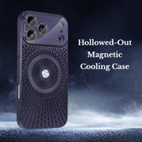Hollowed-Out Heat-Dissipating Electroplated Magnetic Hard Case for IPhone