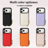 2‑in‑1 Magnetic Card Holder Leather Crossbody Case for iPhone