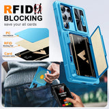 Full Body with Card Holder Kickstand Wallet Phone Case for Samsung