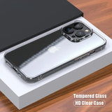 Luxury Tempered Glass Clear Case For iPhone