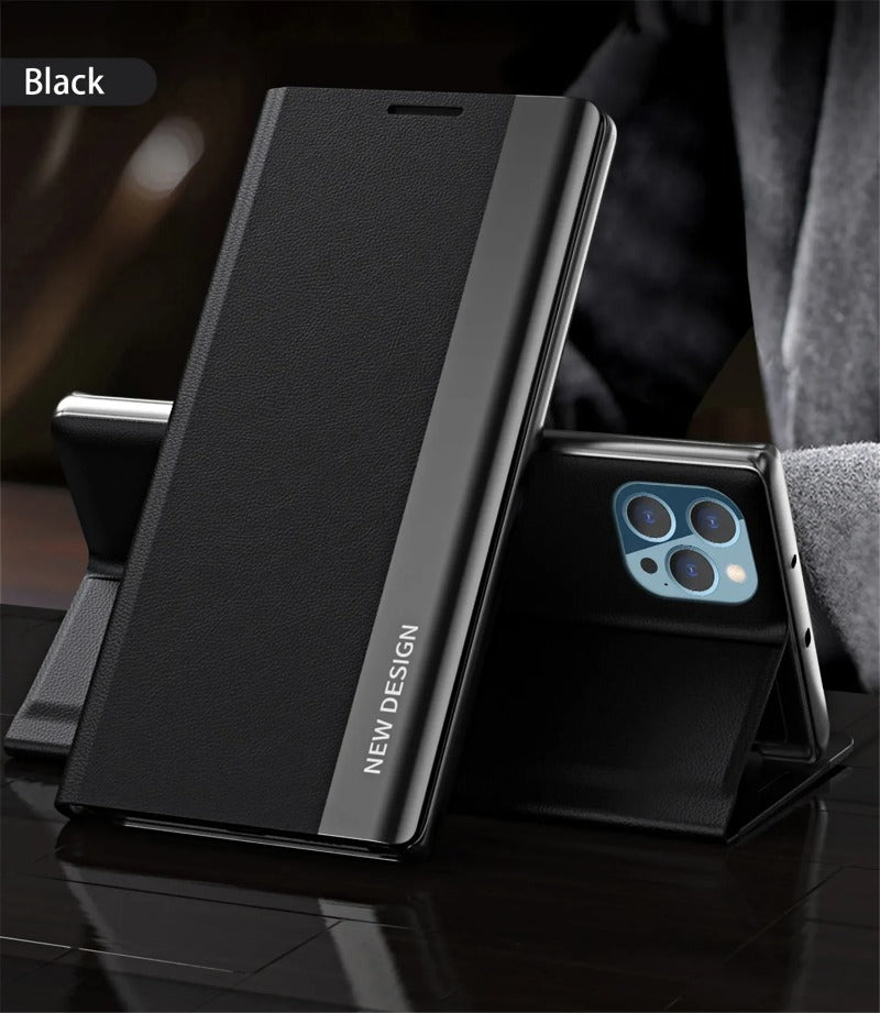 Luxury Stand Book Magnetic Flip Case For iPhone