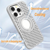 Heat Dissipation Breathable Magnetic Ring Holder Case For iPhone
