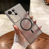 Ultra-Thin Matte Clear Magnetic Case For Samsung
