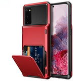 Armor Card Slot Flip Wallet Case for Samsung