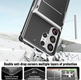 Flip Card Slot Shockproof Hard Case for Samsung