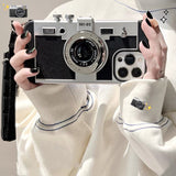 3D Retro Camera Lanyard Phone Case For iPhone