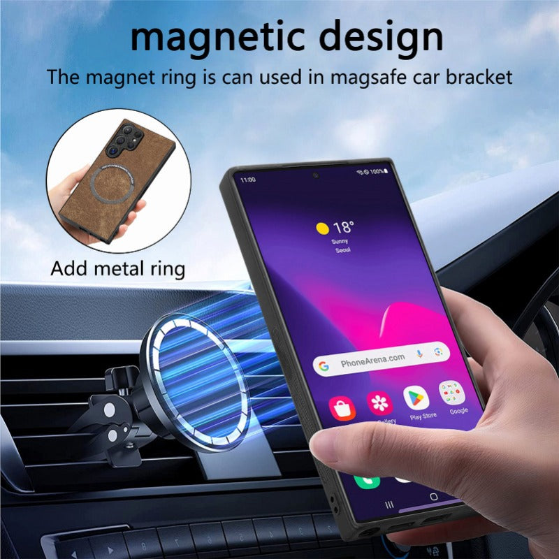 2 in 1 Flip Leather Magnetic Case for Samsung