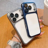 Frosted Translucent Plating Frame PC Phone Case for Iphone