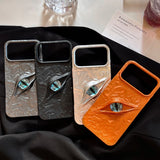 3D Eyes Electroplated Tin Foil Texture Phone Case for iPhone
