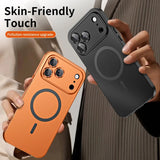 Fashion Aluminum Metal Magnetic Glass Lens Backboard Case for iPhone