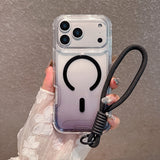 Two-Tone Gradient Magnetic Lanyard Phone Case for IPhone