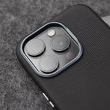 Color‑Block PC Leather Magnetic Anti‑Drop Case for iPhone