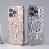 Retro Flower Laser Magnetic Case for iPhone