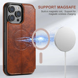 Leather Flip Cover Wallet Card Holder Magnetic Phone Case for iPhone