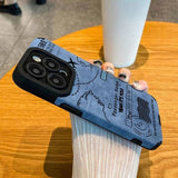 Air Route Pattern Silicone Shockproof Soft Case for iPhone