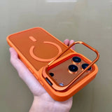 Matte Translucent Magnetic Metal Bracket Case for iPhone
