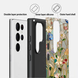 Glass Flower Film Phone Case for Samsung