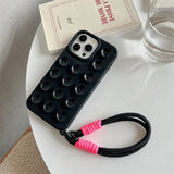 Cute Candy Suction Cup With Wrist Strap Case For iPhone