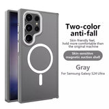 Luxury Matte Magnetic Wireless Charging Case For Samsung