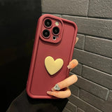Luxury Cute 3D Love Heart Silicone Shockproof Candy Phone Case for iPhone