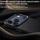 Minimalist Magic Cube Texture Leather Shockproof Case for iPhone
