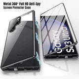 Metal 360° Full HD Anti-Spy Screen Protector Case