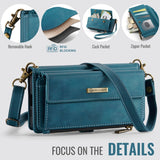 Retro Card-Slot Wallet Flip Leather Crossbody Case for Samsung