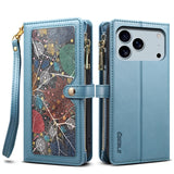 RFID Blocking Card Holder Lanyard Leather Case for iPhone