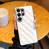 Elegant Leather Quilted Pattern Phone Case for Samsung