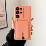 Card Bag Slot Holder Wallet Silicone Phone Case for Samsung