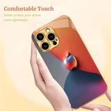 Art Gradient Color Apple Pattern Electroplated Case for iPhone
