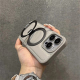 Luxury Business Leather Ring Stand Magnetic Case For iPhone