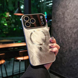 Colorful Feather Pattern Frosted Electroplated Phone Case for IPhone