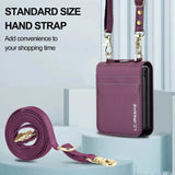 Crossbody Lanyard & Card Slots Leather Case for Samsung Z Flip