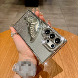 Butterfly Bracket Holder Glitter Phone Case for Samsung