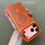 Matte Translucent Magnetic Metal Bracket Case for iPhone