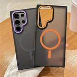 Magsafe Non-Slip Frame Armor Wireless Charging Case For Samsung