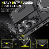 Magnetic Bracket Slide Camera Protection Shockproof Case for Samsung