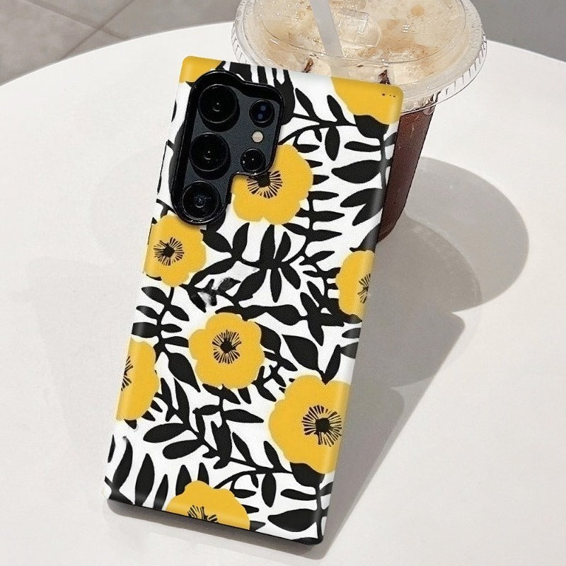 Yellow Flower Magnetic Phone Case for Samsung