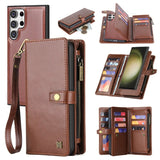 Leather Detachable Magnetic Flip Wallet Case for Samsung