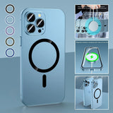 Magnetic Charging Aluminium Metal Bumper Matte Case for iPhone