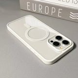 Candy Magnetic Wireless Charging Clear Phone Case For iPhone
