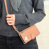 Fashion Heart Pattern Leather Wallet Case for iPhone