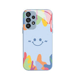 Smiling Colorful Graffiti Liquid Glass Phone Case for Samsung
